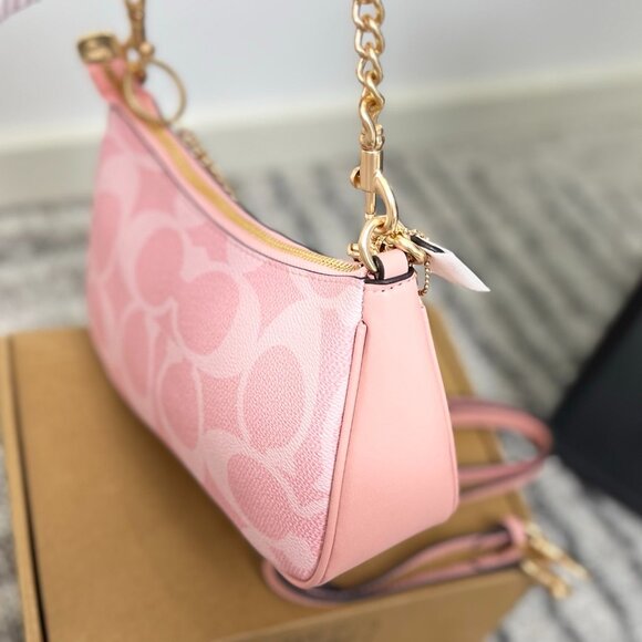 NWT Coach Teri Powder Pink Shoulder Bag CAL51 Crescent Crossbody Purse - Picture 5 of 8